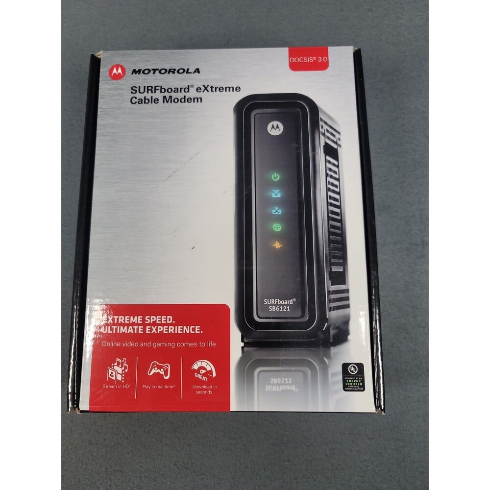 Motorola Cable Modem SURFboard eXtreme DOCSIS 3.0 SB6121 Ethernet Open Box